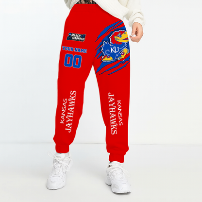 LIMITED DROP - NEW CUSTOMIZED | NCAA MAM01 KSJ KS JAYHAWKS UNISEX LONG PANTS