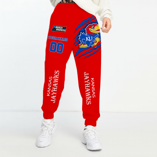 LIMITED DROP - NEW CUSTOMIZED | NCAA MAM01 KSJ KS JAYHAWKS UNISEX LONG PANTS