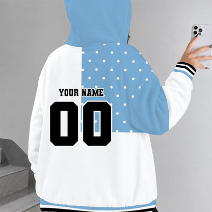 [FAN FAVORITE] NEW CUSTOMIZED NCAA CFH01 NTH NORTH CAROLINA TAR HEELS STRAPPY ZIP HOODIE