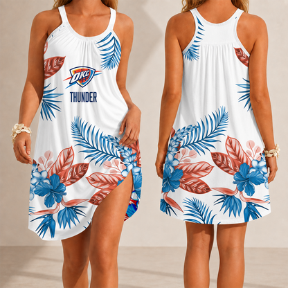 [HOT DEAL] NEW CUSTOMIZED NBA01 OCT OKLAHOMA CITY THUNDER CAMISOLE DRESS