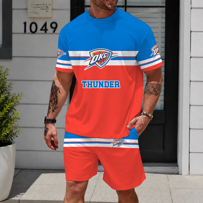 [HOT DEAL] NEW CUSTOMIZED NBA01 OCT OKLAHOMA CITY THUNDER UNISEX T-SHIRT & SHORTS SET