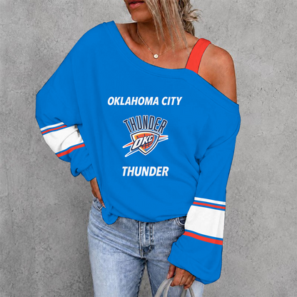 [HOT DEAL] NEW CUSTOMIZED NBA01 OCT OKLAHOMA CITY THUNDER DROP SHOULDER SWEATSHIRT