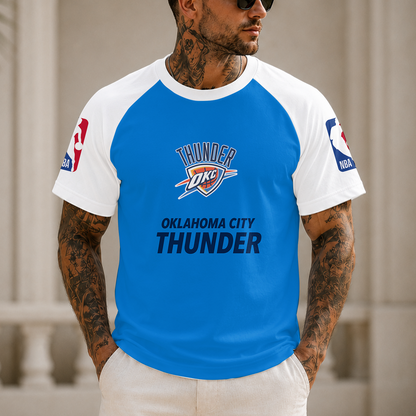 [HOT DEAL] NEW CUSTOMIZED NBA01 OCT OKLAHOMA CITY THUNDER RAGLAN TEE