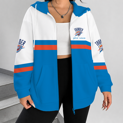 [HOT DEAL] NEW CUSTOMIZED NBA01 OCT OKLAHOMA CITY THUNDER ZIP HOODIE