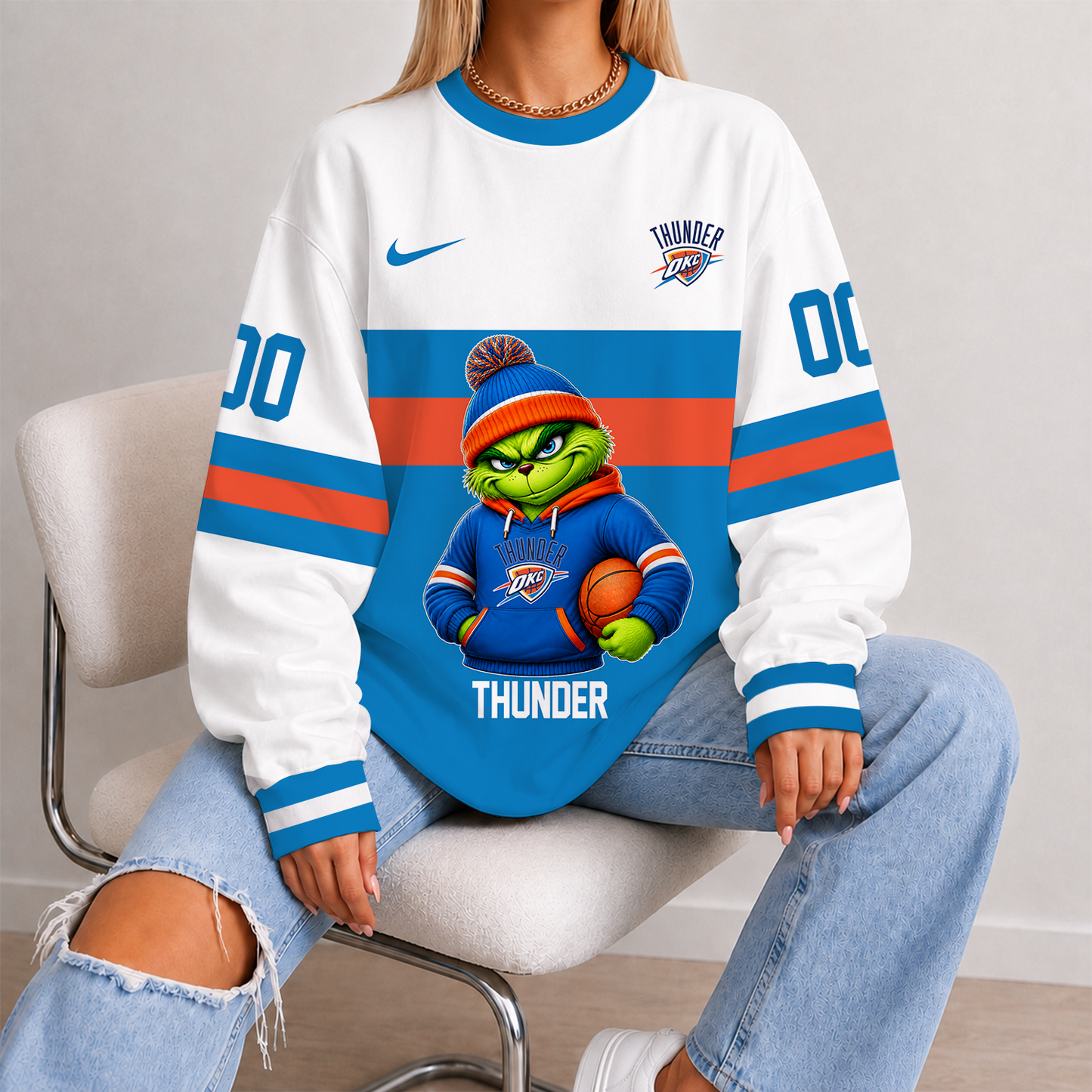 [HOT DEAL] NEW CUSTOMIZED NBA01 OCT OKLAHOMA CITY THUNDER UNISEX SWEATSHIRT