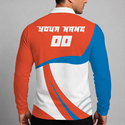 [HOT DEAL] NEW CUSTOMIZED NBA01 OCT OKLAHOMA CITY THUNDER MEN LONG SLEEVE POLO