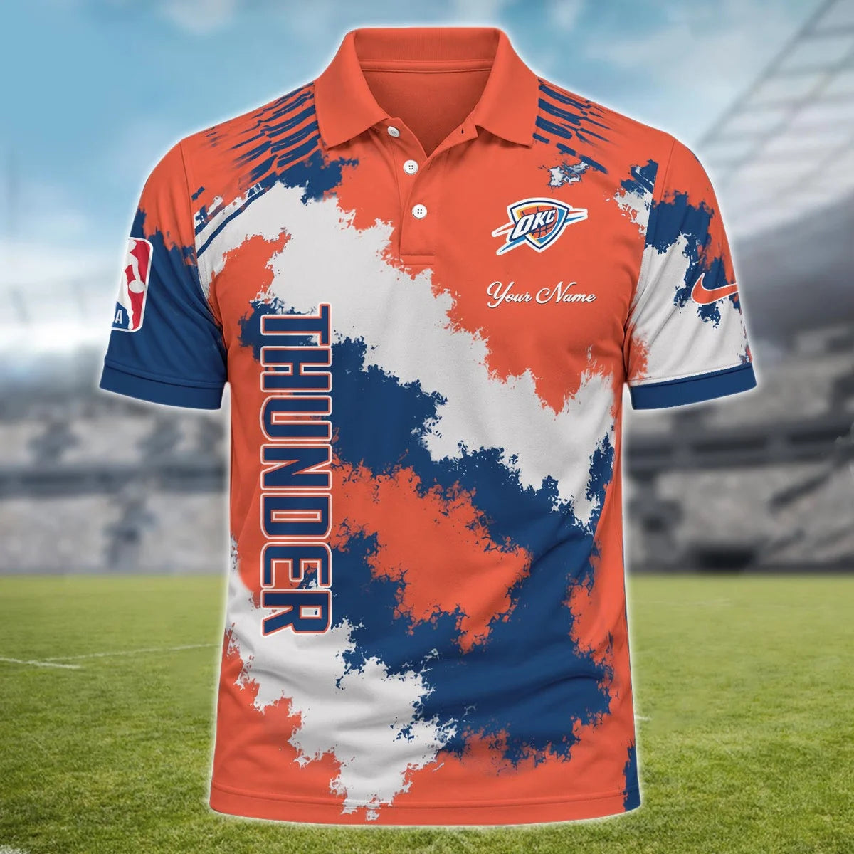 [HOT DEAL] NEW CUSTOMIZED NBA01 OCT OKLAHOMA CITY THUNDER MULTICOLOR POLO SHIRT