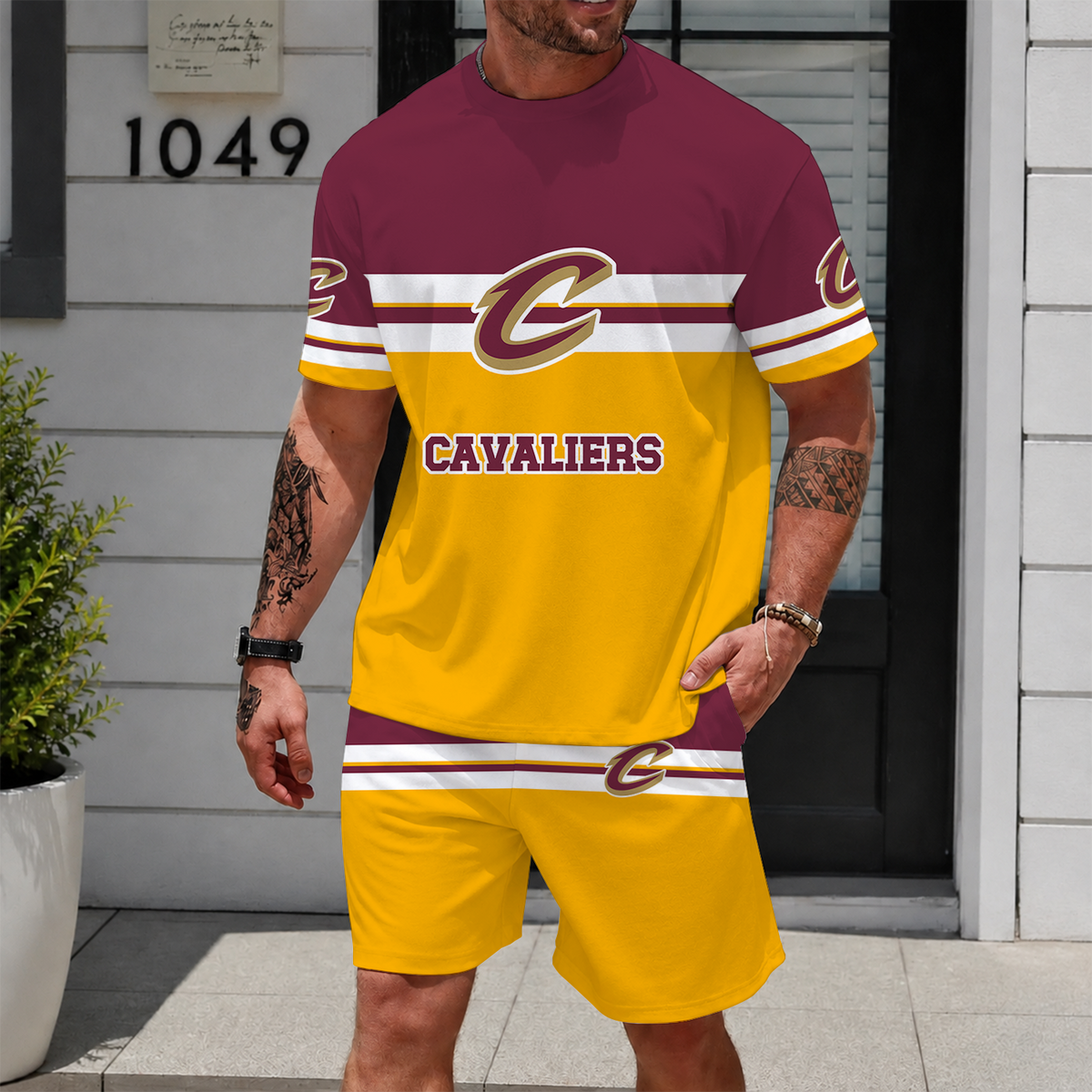 [HOT DEAL] NEW CUSTOMIZED NBA02 CCA CLEVELAND CAVALIERS UNISEX T-SHIRT & SHORTS SET