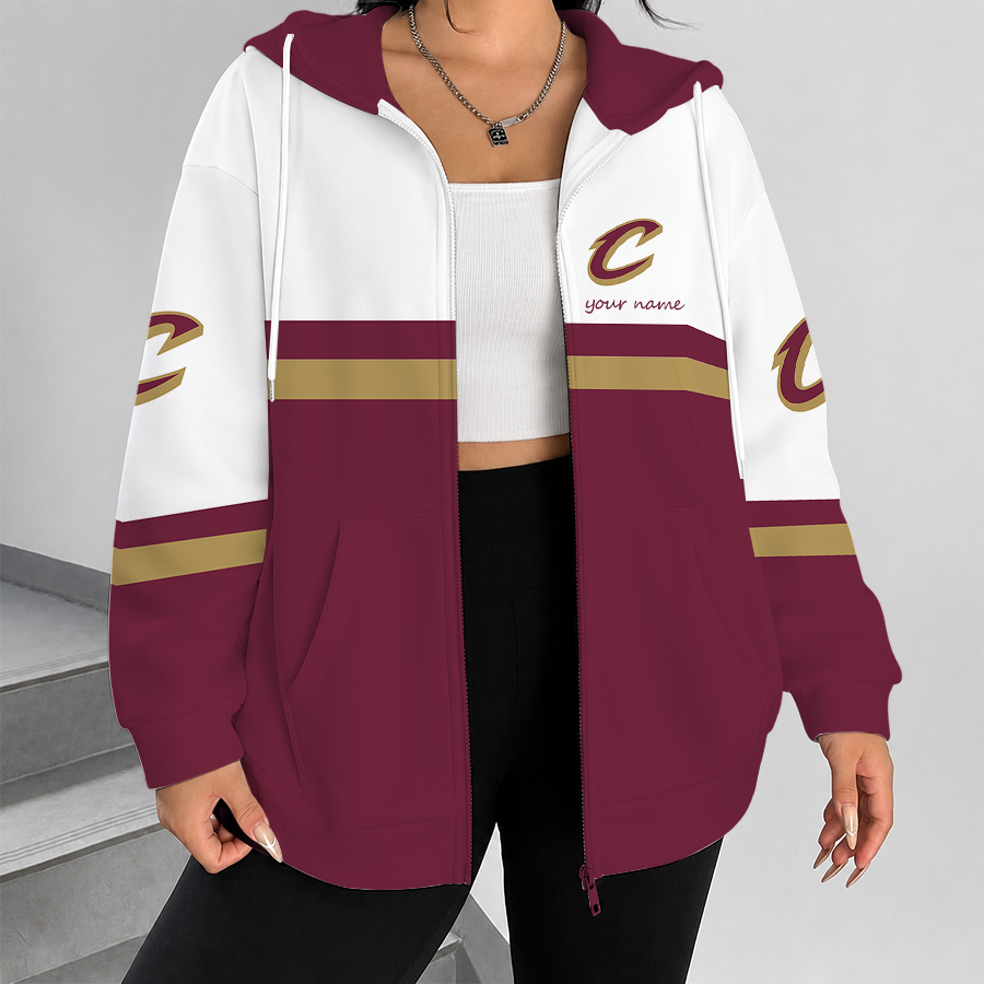 [HOT DEAL] NEW CUSTOMIZED NBA02 CCA CLEVELAND CAVALIERS ZIP HOODIE