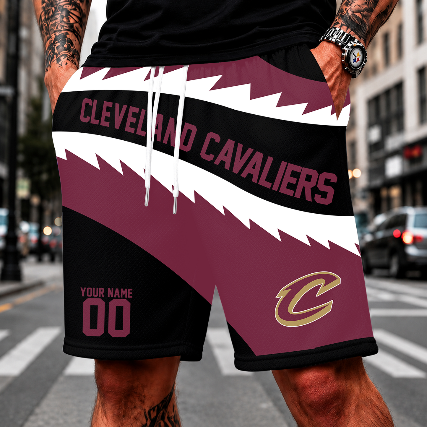 [HOT DEAL] NEW CUSTOMIZED NBA02 CCA CLEVELAND CAVALIERS SHORT PANTS
