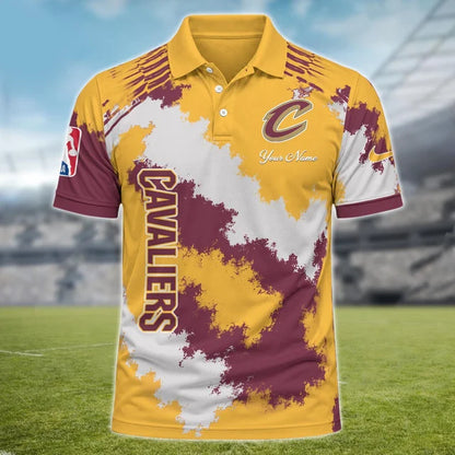 [HOT DEAL] NEW CUSTOMIZED NBA02 CCA CLEVELAND CAVALIERS MULTICOLOR POLO SHIRT