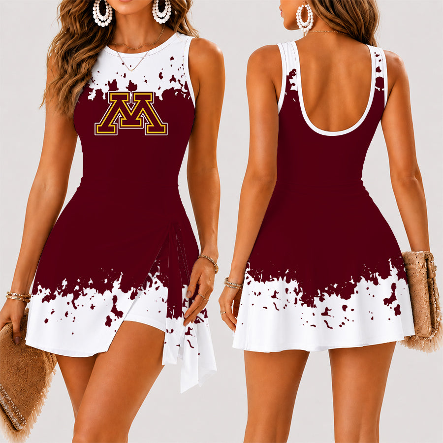 [FAN FAVORITE] NEW CUSTOMIZED NCAA MFF02 MGG MINNESOTA GOLDEN GOPHERS WOMEN'S SUMMER SKORT DRESS