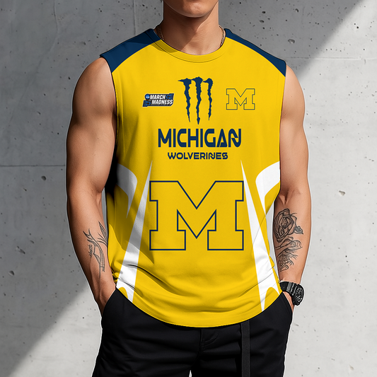 LIMITED DROP - NEW CUSTOMIZED | NCAA MAM02 MIW MI WOLVERINES MEN'S GYM SHIRT