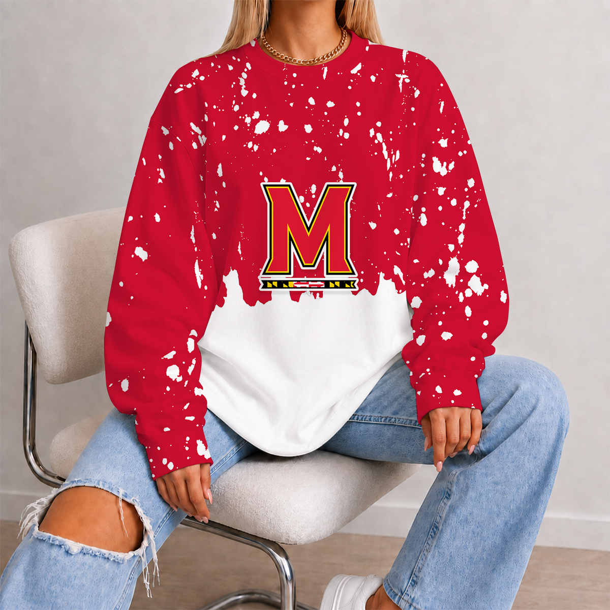 [FAN FAVORITE] NEW CUSTOMIZED NCAA CFH02 MLT MARYLAND TERRAPINS UNISEX SWEATSHIRT