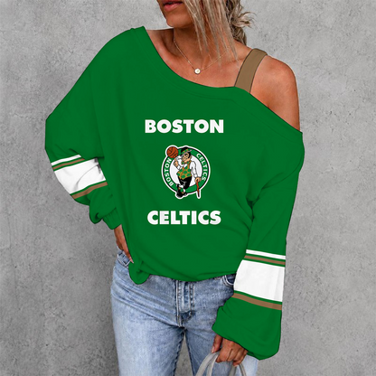 [HOT DEAL] NEW CUSTOMIZED NBA03 BCE BOSTON CELTICS DROP SHOULDER SWEATSHIRT