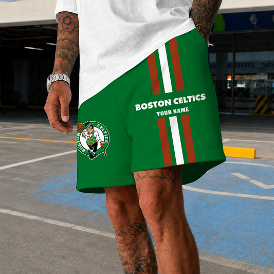 [HOT DEAL] NEW CUSTOMIZED NBA03 BCE BOSTON CELTICS SHORT PANTS