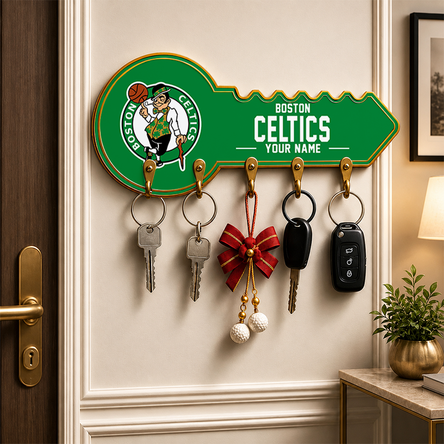 [HOT DEAL] NEW CUSTOMIZED NBA03 BCE BOSTON CELTICS WALL KEY HOLDER FOR HOME