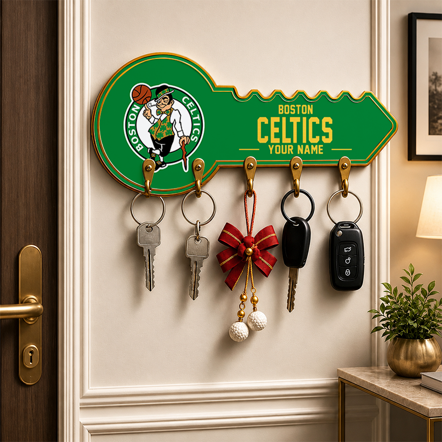 [HOT DEAL] NEW CUSTOMIZED NBA03 BCE BOSTON CELTICS WALL KEY HOLDER FOR HOME