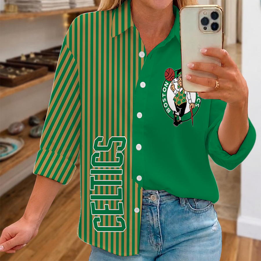 [HOT DEAL] NEW CUSTOMIZED NBA03 BCE BOSTON CELTICS WOMEN CASUAL SHIRT FOR FAN