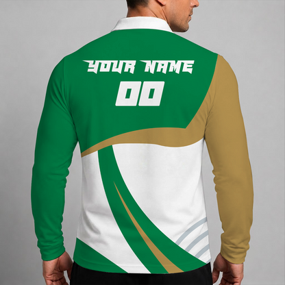 [HOT DEAL] NEW CUSTOMIZED NBA03 BCE BOSTON CELTICS MEN LONG SLEEVE POLO