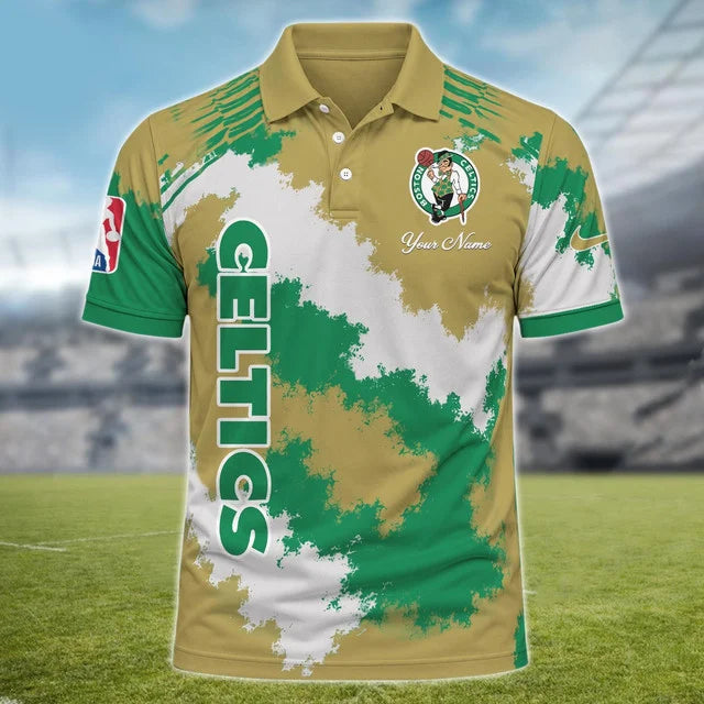 [HOT DEAL] NEW CUSTOMIZED NBA03 BCE BOSTON CELTICS MULTICOLOR POLO SHIRT