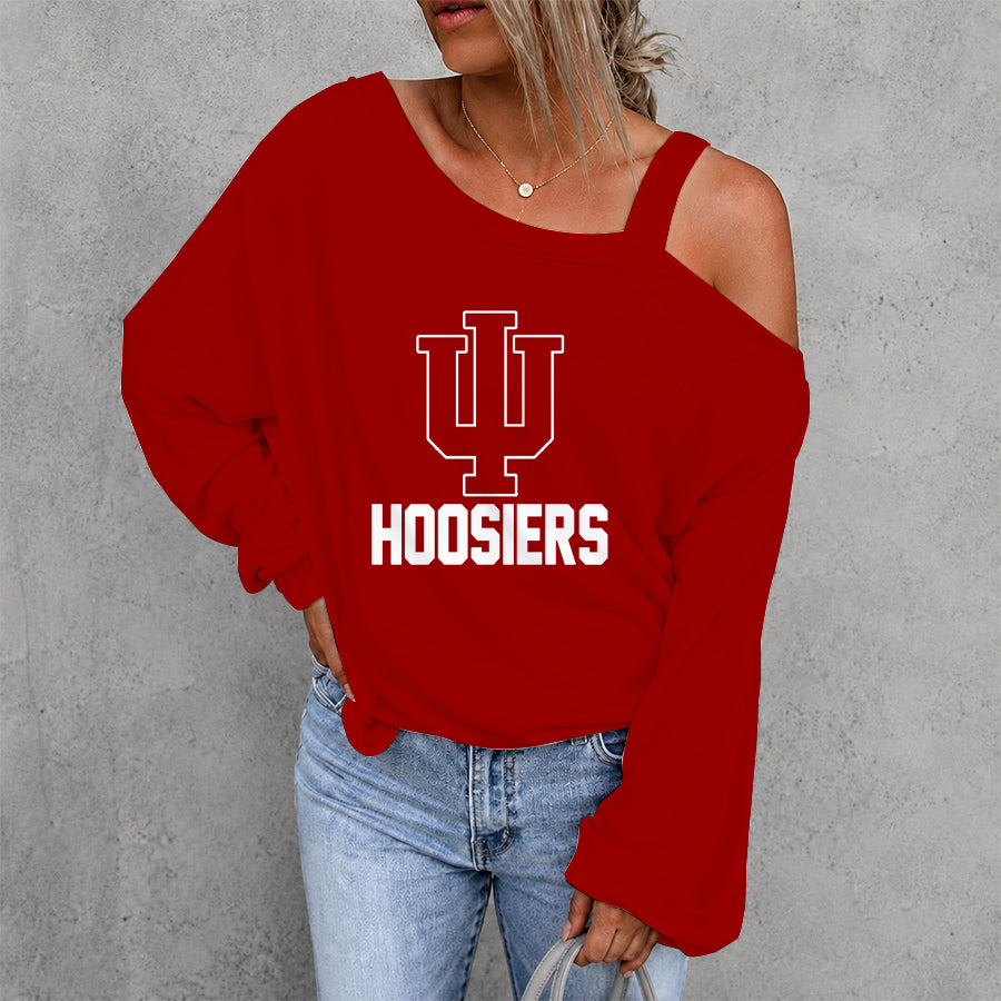 [FAN FAVORITE] NEW CUSTOMIZED NCAA MAM03 IDH INDIANA HOOSIERS DROP SHOULDER SWEATSHIRT
