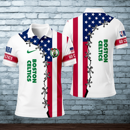 [HOT DEAL] NEW CUSTOMIZED NBA03 BCE BOSTON CELTICS POLO SHIRT