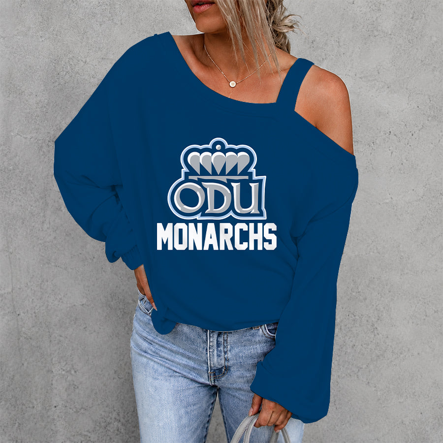 [FAN FAVORITE] NEW CUSTOMIZED NCAA CFH03 ODM OLD DOMINION MONARCHS DROP SHOULDER SWEATSHIRT