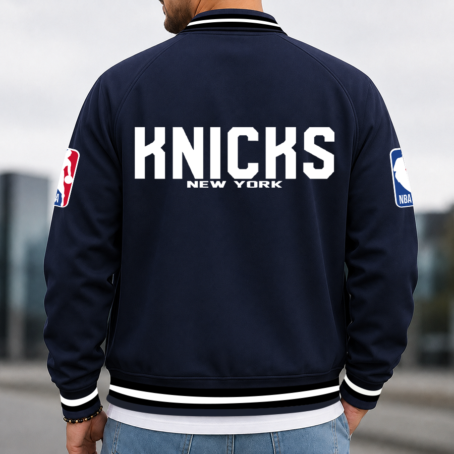 [HOT DEAL] NEW CUSTOMIZED NBA04 NYK NEW YORK KNICKS MULTICOLOR MEN'S CASUAL JACKET