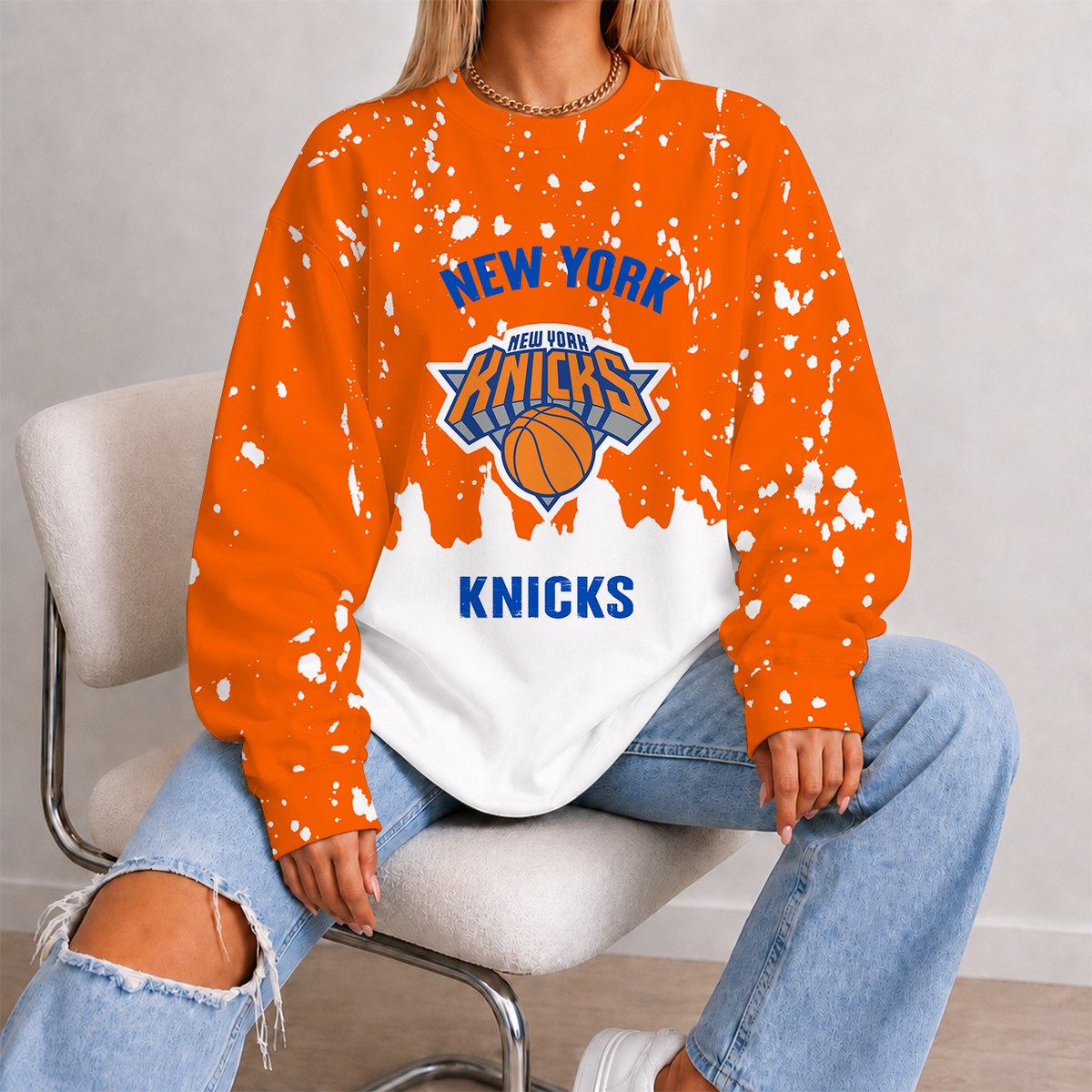 [HOT DEAL] NEW CUSTOMIZED NBA04 NYK NEW YORK KNICKS UNISEX SWEATSHIRT