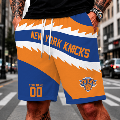 [HOT DEAL] NEW CUSTOMIZED NBA04 NYK NEW YORK KNICKS SHORT PANTS