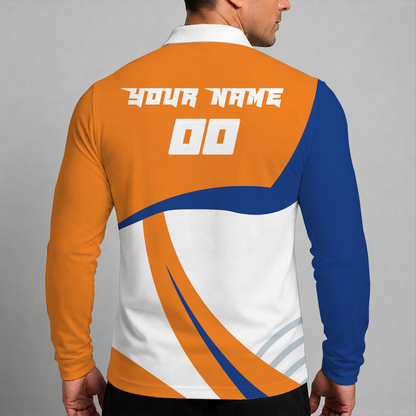 [HOT DEAL] NEW CUSTOMIZED NBA04 NYK NEW YORK KNICKS MEN LONG SLEEVE POLO
