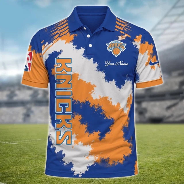 [HOT DEAL] NEW CUSTOMIZED NBA04 NYK NEW YORK KNICKS MULTICOLOR POLO SHIRT