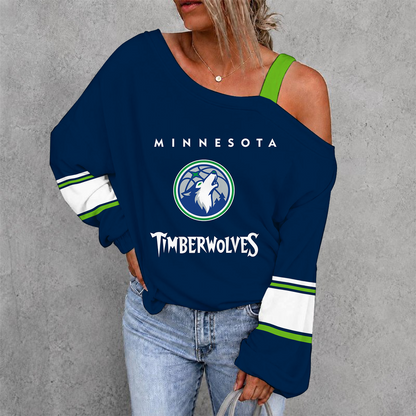 [HOT DEAL] NEW CUSTOMIZED NBA05 MTW MINNESOTA TIMBERWOLVES DROP SHOULDER SWEATSHIRT