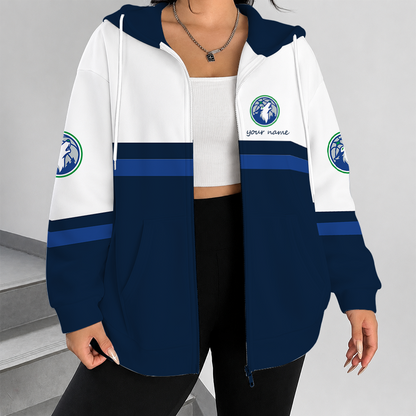 [HOT DEAL] NEW CUSTOMIZED NBA05 MTW MINNESOTA TIMBERWOLVES ZIP HOODIE
