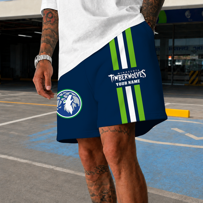 [HOT DEAL] NEW CUSTOMIZED NBA05 MTW MINNESOTA TIMBERWOLVES SHORT PANTS