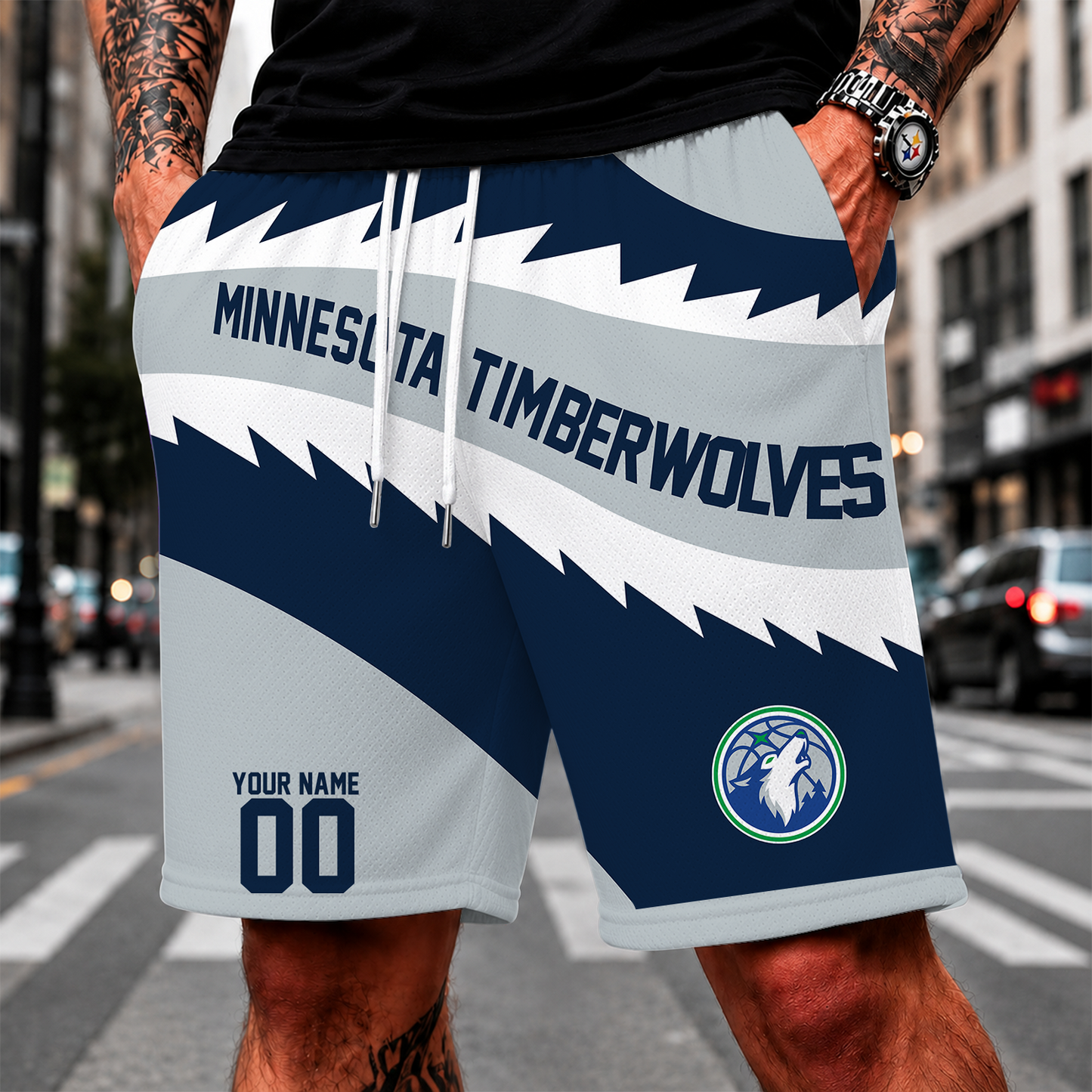 [HOT DEAL] NEW CUSTOMIZED NBA05 MTW MINNESOTA TIMBERWOLVES SHORT PANTS