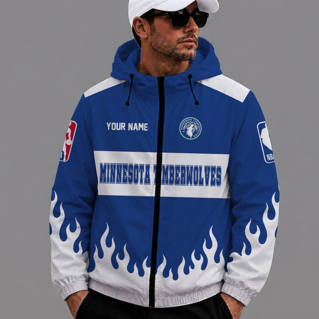 [HOT DEAL] NEW CUSTOMIZED NBA05 MTW MINNESOTA TIMBERWOLVES WINDBREAKER JACKET