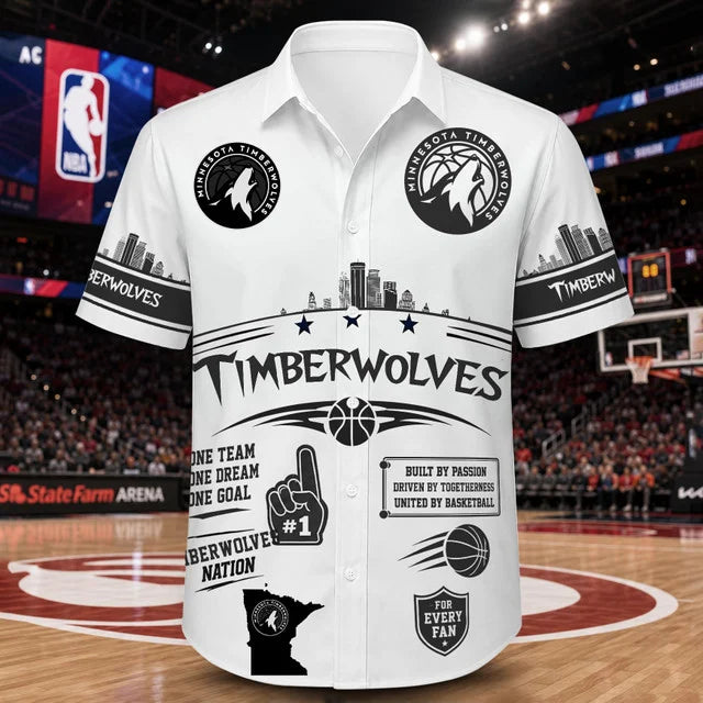 [HOT DEAL] NEW CUSTOMIZED NBA05 MTW MINNESOTA TIMBERWOLVES UNISEX HAWAIIAN SHIRT