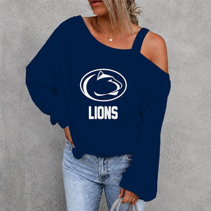 [FAN FAVORITE] NEW CUSTOMIZED NCAA CFH05 PNL PENN STATE NITTANY LIONS DROP SHOULDER SWEATSHIRT