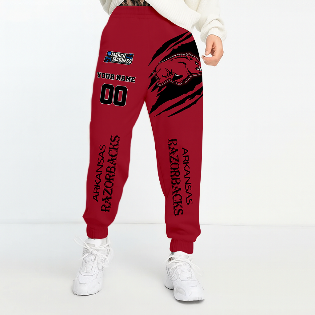 LIMITED DROP - NEW CUSTOMIZED | NCAA MAM06 AKR AK RAZORBACKS UNISEX LONG PANTS