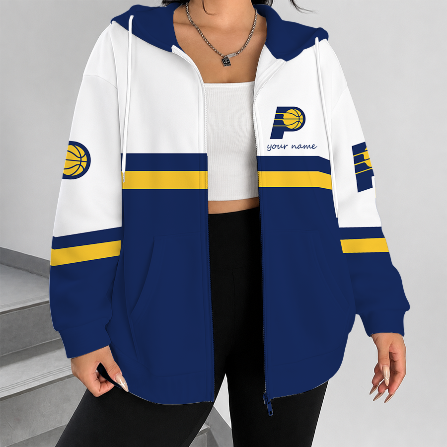 [HOT DEAL] NEW CUSTOMIZED NBA06 IPA INDIANA PACERS ZIP HOODIE