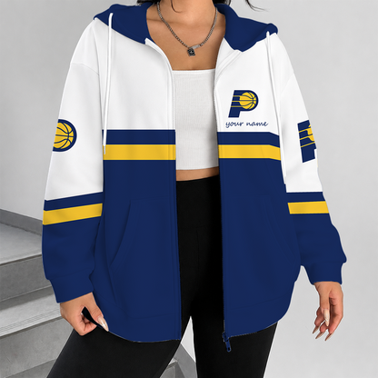 [HOT DEAL] NEW CUSTOMIZED NBA06 IPA INDIANA PACERS ZIP HOODIE
