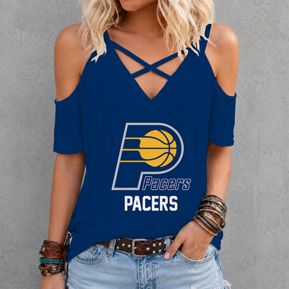 [HOT DEAL] NEW CUSTOMIZED NBA06 IPA INDIANA PACERS CRISS CROSS V-NECK TOP
