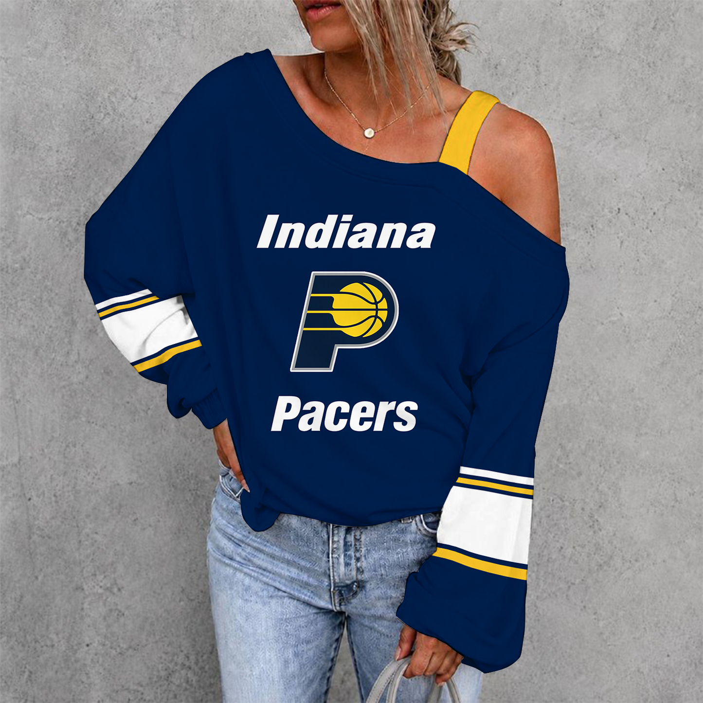 [HOT DEAL] NEW CUSTOMIZED NBA06 IPA INDIANA PACERS DROP SHOULDER SWEATSHIRT