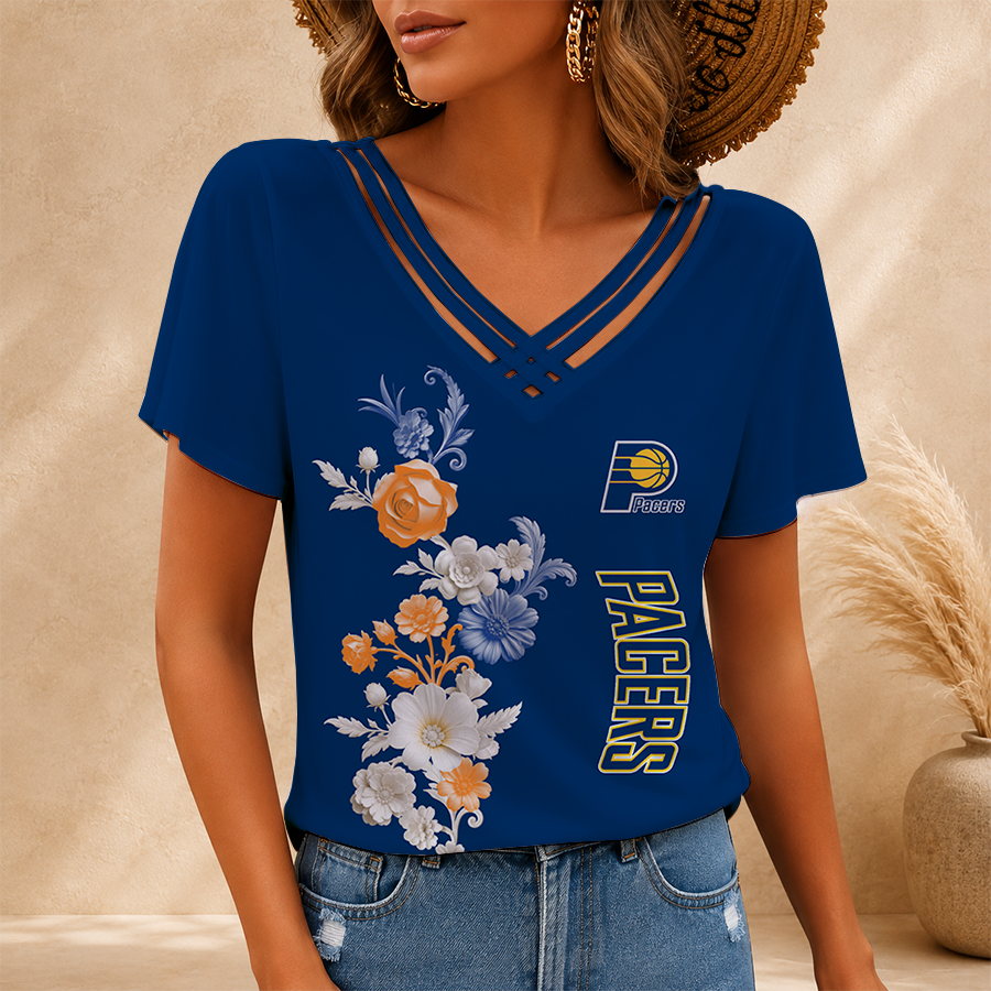 [HOT DEAL] NEW CUSTOMIZED NBA06 IPA INDIANA PACERS V-NECK SHIRT