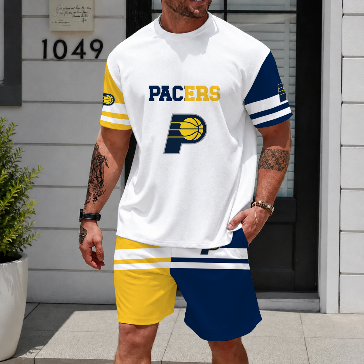 [HOT DEAL] NEW CUSTOMIZED NBA06 IPA INDIANA PACERS UNISEX T-SHIRT & SHORTS SET