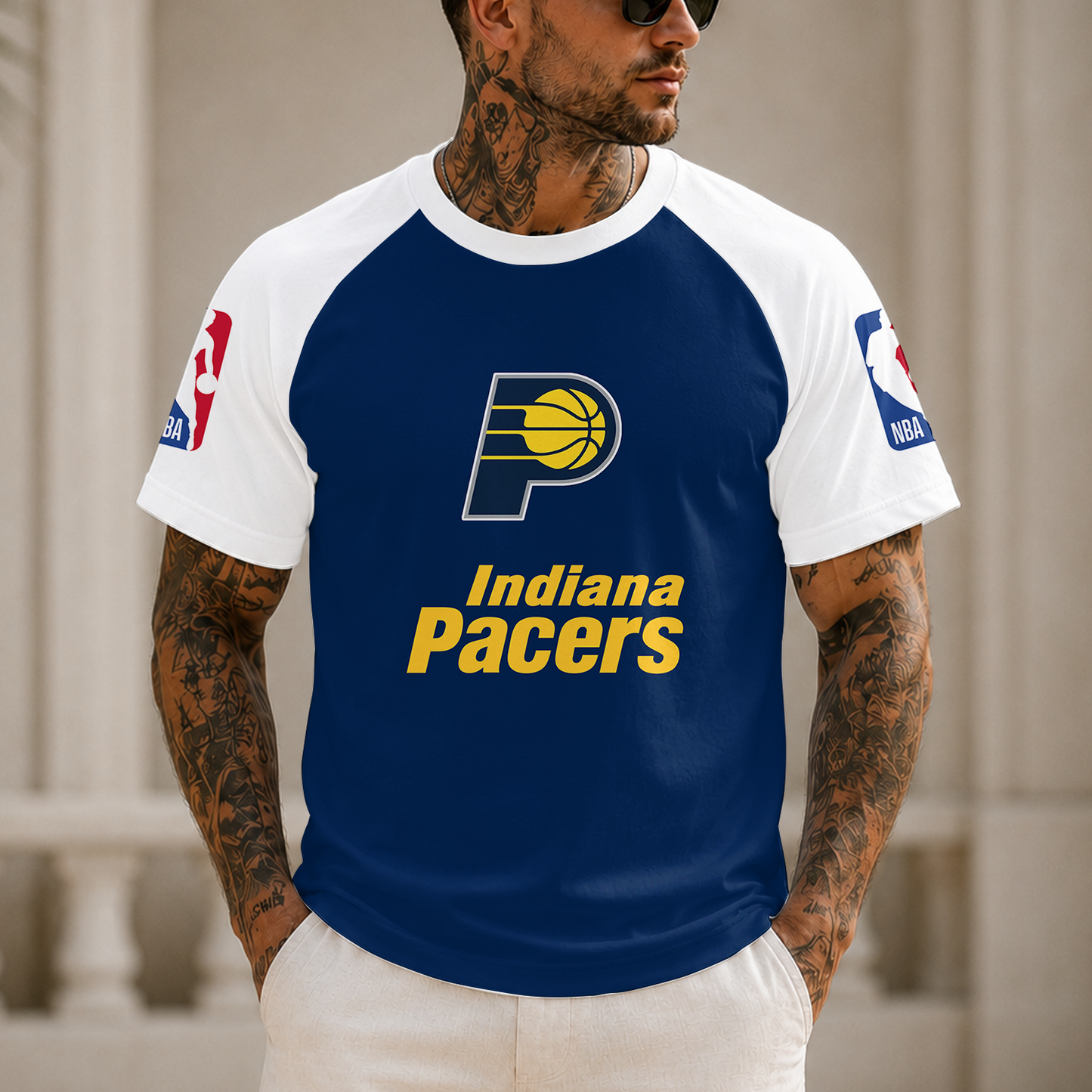 [HOT DEAL] NEW CUSTOMIZED NBA06 IPA INDIANA PACERS RAGLAN TEE