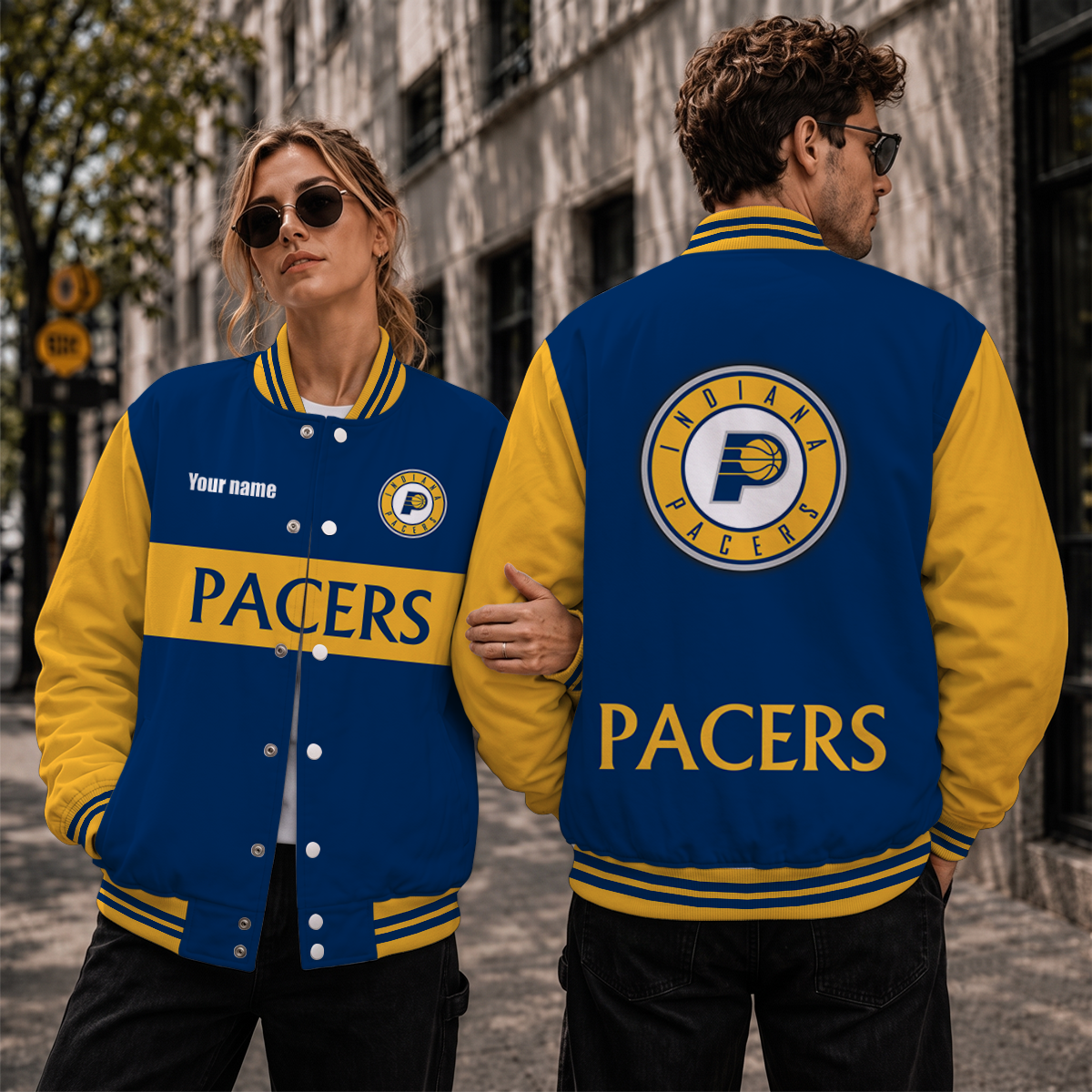 [HOT DEAL] NEW CUSTOMIZED NBA06 IPA INDIANA PACERS BASEBALL JACKET, SATIN VARSITY JACKET