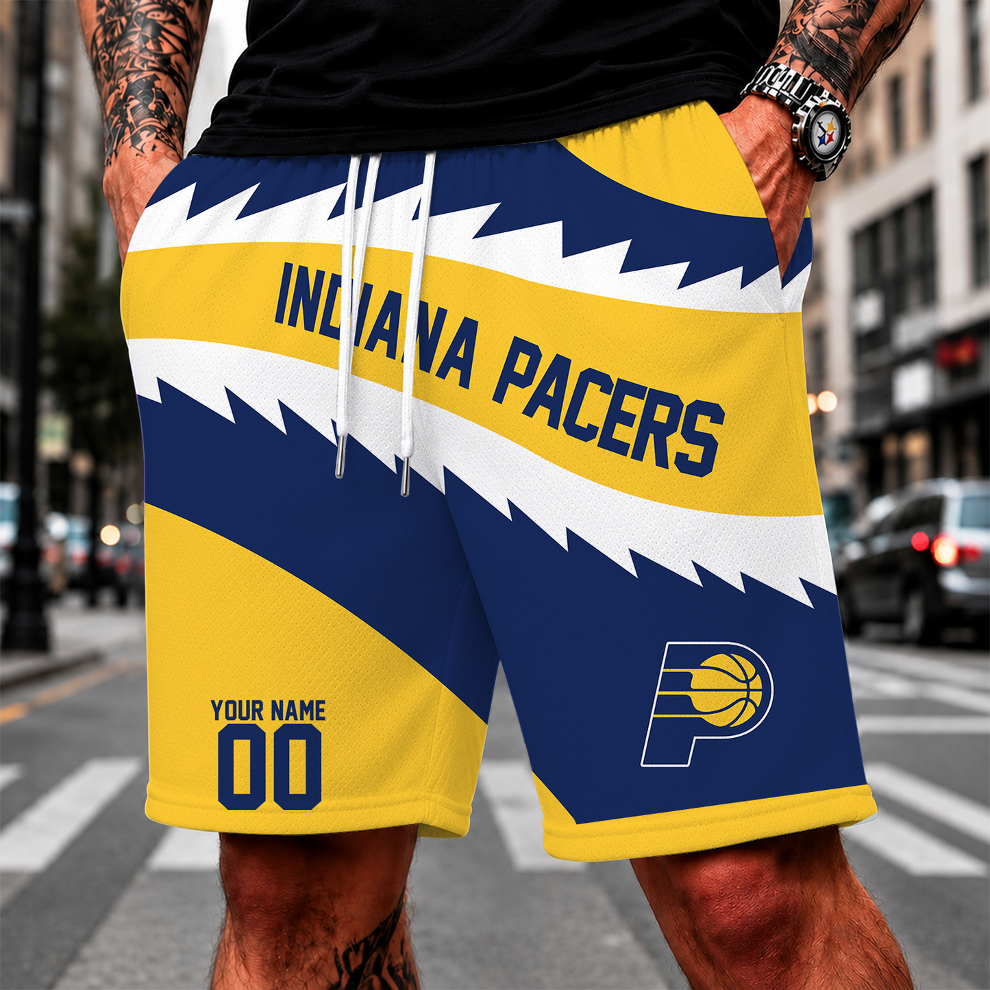 [HOT DEAL] NEW CUSTOMIZED NBA06 IPA INDIANA PACERS SHORT PANTS